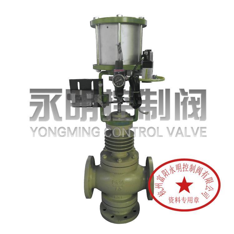 ZSQ型气动活塞带散热片高温三通气缸快速切断阀